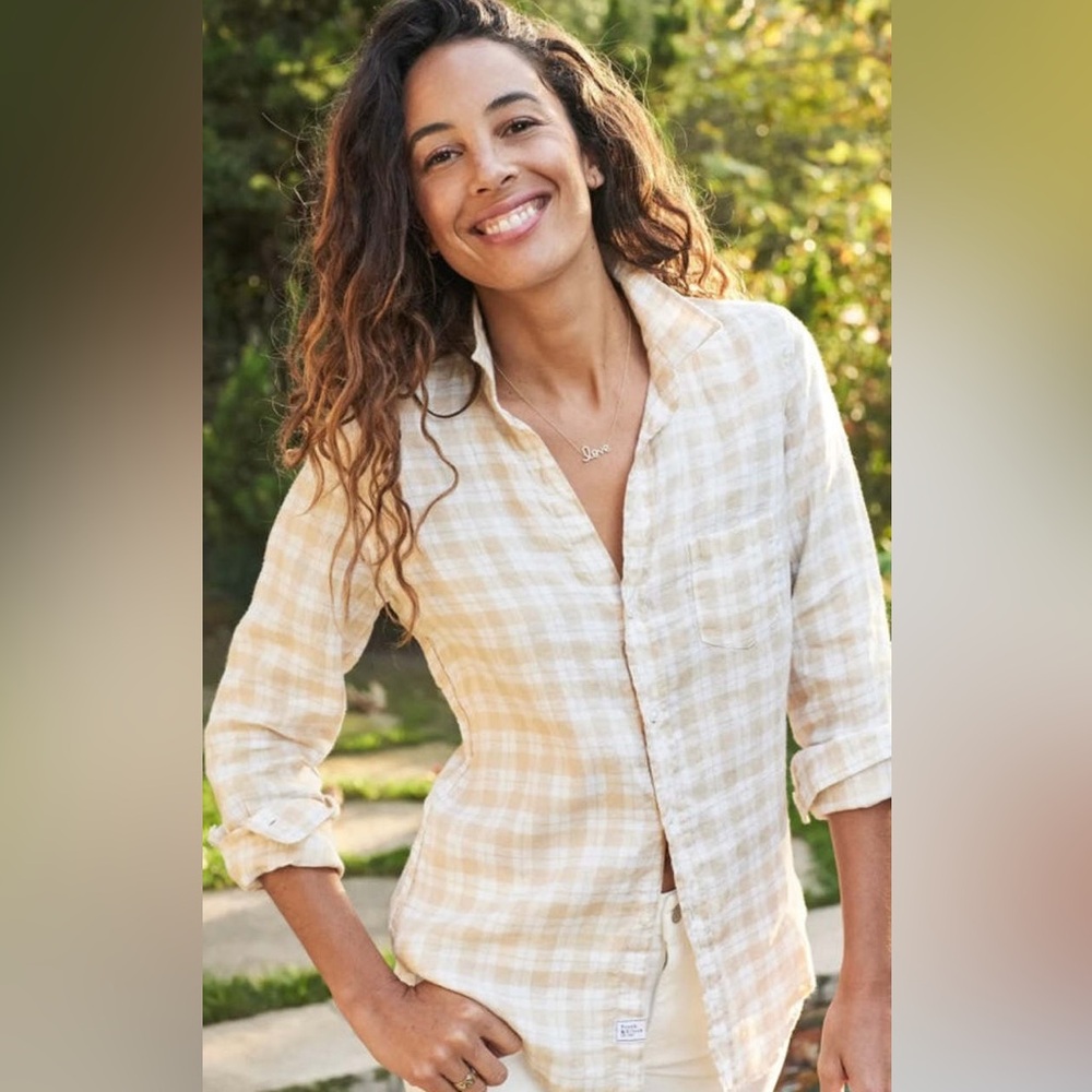 Frank and Eileen Barry Linen button-down top M